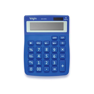 Calculadora de Mesa 4125 Azul - 12 Dígitos Função Correção GPM Erase