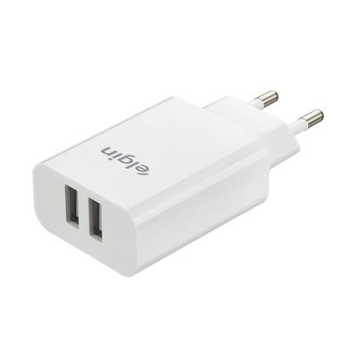 Carregador USB de Tomada - 2 Saídas USB 2A 10W Bivolt