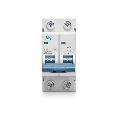 Mini Disjuntor Bipolar Curva C MCB 3KA - 2 Polos 40A Bivolt